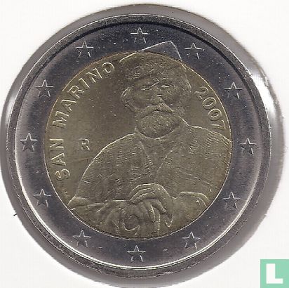 San Marino 2 euro 2007 "200th anniversary of the birth of Giuseppe Garibaldi" - Image 1