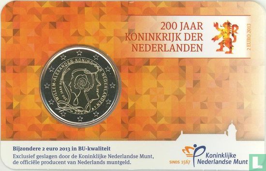 Nederland 2 euro 2013 (coincard - BU) "200 years Kingdom of the Netherlands" - Afbeelding 1
