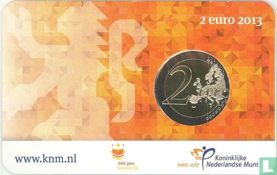 Nederland 2 euro 2013 (coincard - BU) "200 years Kingdom of the Netherlands" - Afbeelding 2