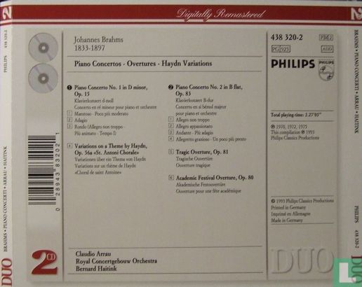 Brahms piano concertos (complete) Overtures (complete) - Image 2