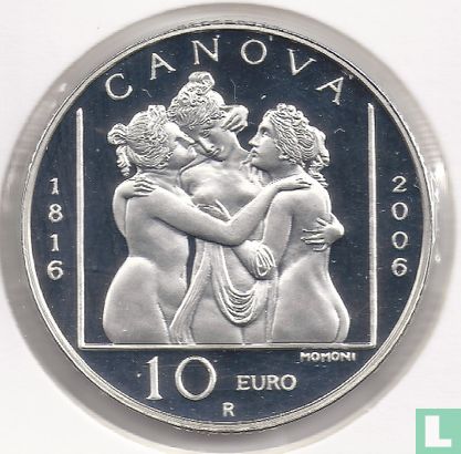 San Marino 10 Euro 2006 (PP) "190 years marble sculpture of Antonio Canova - the three graces" - Bild 1