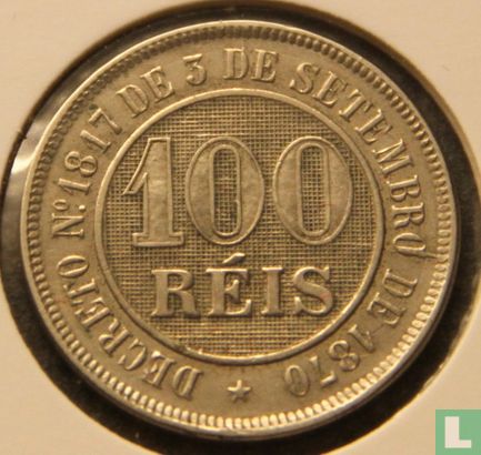 Brazil 100 réis 1888 - Image 2