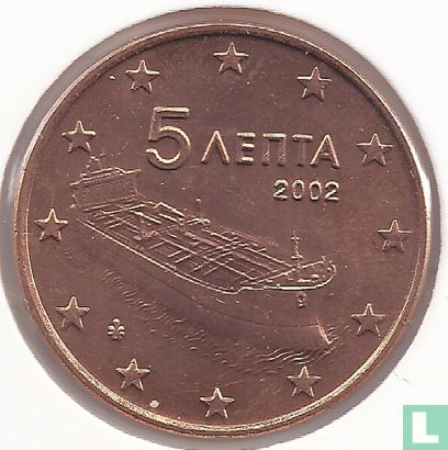 Griechenland 5 Cent 2002 (ohne F) - Bild 1