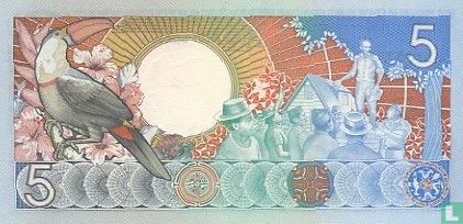 Suriname 5 Gulden 1988 - Bild 2