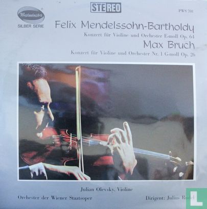 Felix Mendelssohn-Bartholdy - Konzert Für Violine Und Orchester E-Moll Op. 64 / Max Bruch - Konzert Für Violine Und Orchester Nr. 1 G-Moll Op. 26  - Image 1
