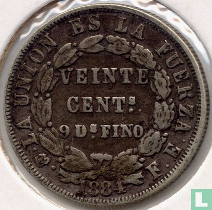 Bolivia 20 centavos 1884 - Afbeelding 1
