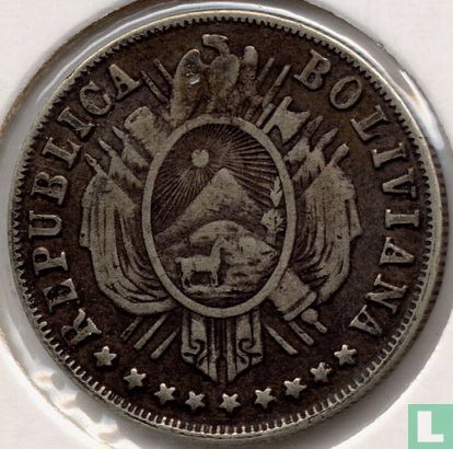 Bolivia 20 centavos 1884 - Afbeelding 2