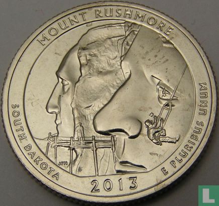 Verenigde Staten ¼ dollar 2013 (S) "Mount Rushmore" - Afbeelding 1