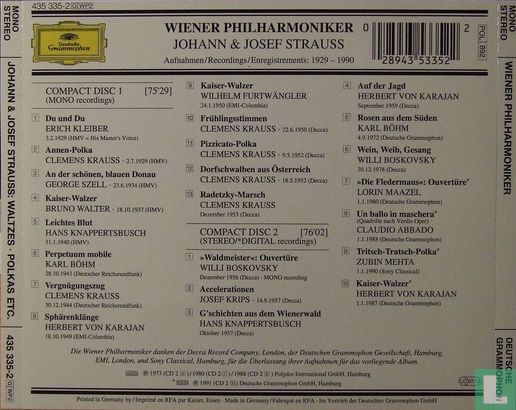 Wiener Philharmoniker spielen Johann & Josef Strauss - Afbeelding 2