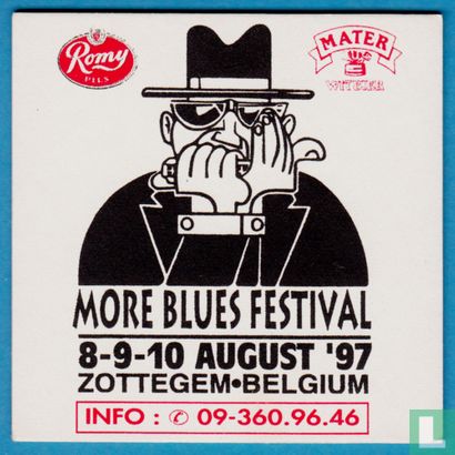 More blues Festival 1997 "rode 'Mater Witbier' opschrift"