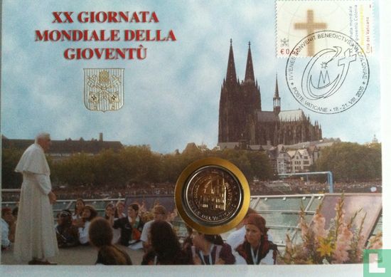 Vaticaan 2 euro 2005 (Numisbrief) "20th World Youth Day in Cologne" - Afbeelding 1
