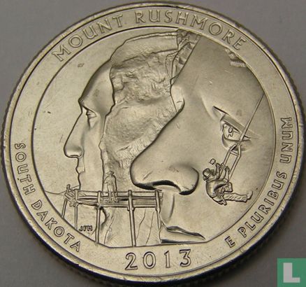 Verenigde Staten ¼ dollar 2013 (P) "Mount Rushmore" - Afbeelding 1