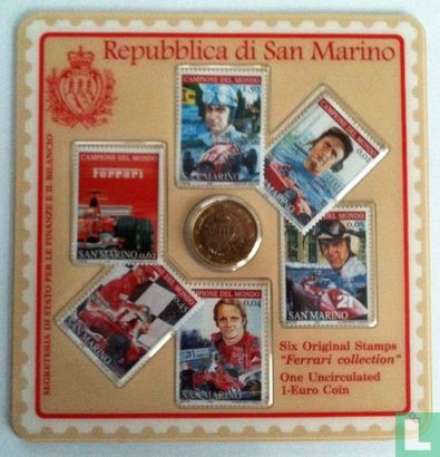 San Marino 1 euro 2002 (stamps & folder) - Image 1