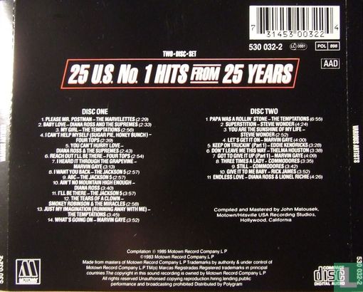 25 U.S.No 1 Hits From 25 Years - Bild 2
