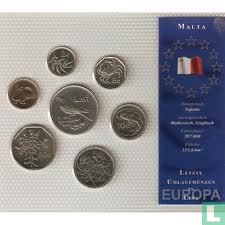 Malta combinatie set "Laatste circulatiemunten voor de Euro" - Afbeelding 1