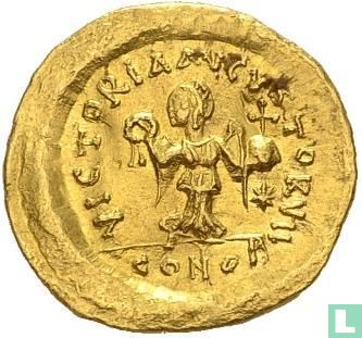 Anastasius 491-518, AV Tremissis Constantinopolis - Afbeelding 2
