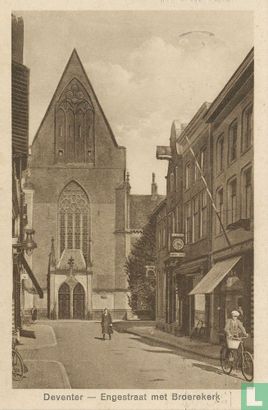 Deventer - Engestraat met Broerekerk - Afbeelding 1