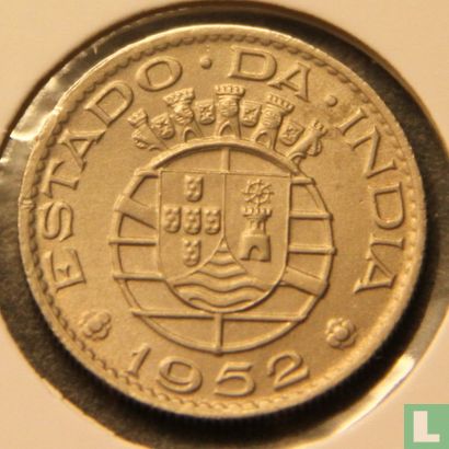 Portuguese-India ½ rupia 1952 - Image 1