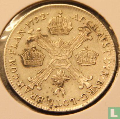 Oostenrijkse Nederlanden ¼ kronenthaler 1792 (type 1 - B) - Afbeelding 1