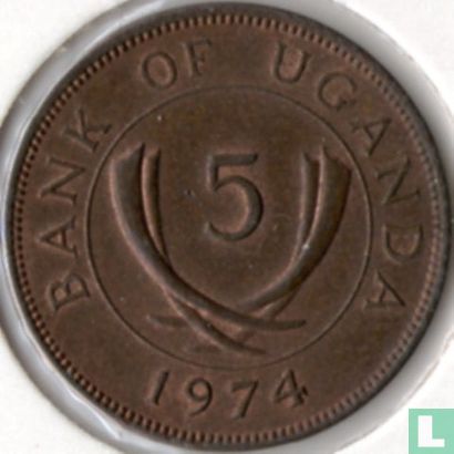 Uganda 5 Cent 1974 - Bild 1