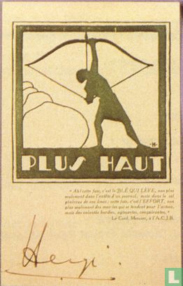 Padvinderskaart Hergé rond 1928, Plus Haut