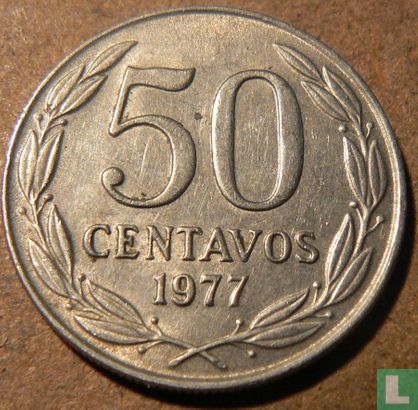 Chili 50 centavos 1977 - Image 1