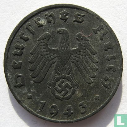 Empire allemand 1 reichspfennig 1943 (J) - Image 1