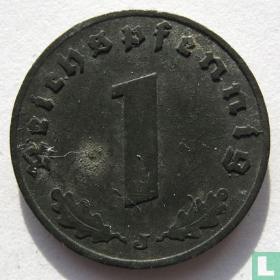 Empire allemand 1 reichspfennig 1943 (J) - Image 2