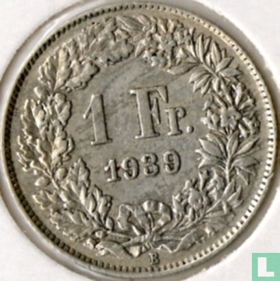 Suisse 1 franc 1939 - Image 1