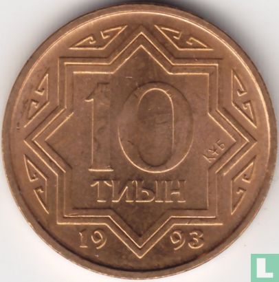 Kazakhstan 10 tyin 1993 (zinc recouvert de cuivre) - Image 1