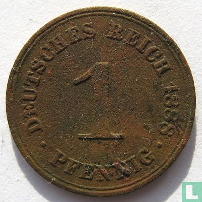 Empire allemand 1 pfennig 1888 (A) - Image 1