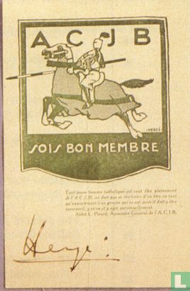 Padvinderskaart Hergé rond 1928, ACJB