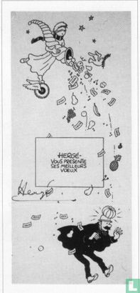 Carte de Voeux Tintin 1940 - Kerstkaart Kuifje 1940