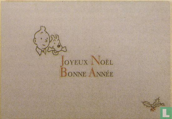 Carte de Voeux Tintin 1955 - Kerstkaart Kuifje 1955