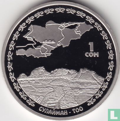 Kirghizistan 1 som 2009 (PROOFLIKE) "Sulayman-Mountain" - Image 2
