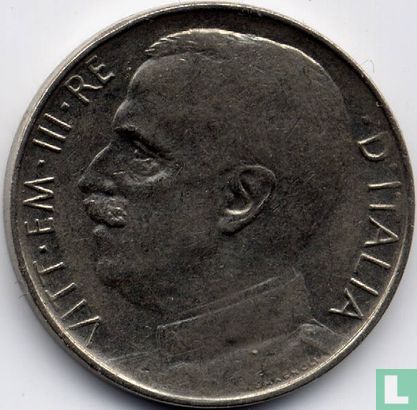 Italie 50 centesimi 1921 (tranche lisse) - Image 2