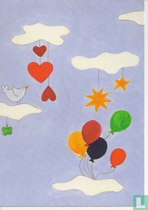 voor het kind-wolkjes/ballonnen/vogel