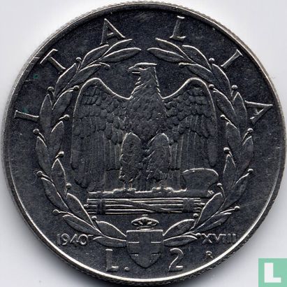 Italy 2 lire 1940 (magnetic) - Image 1