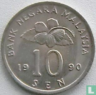 Maleisië 10 sen 1990 - Afbeelding 1