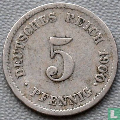 German Empire 5 pfennig 1900 (J) - Image 1