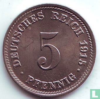 German Empire 5 pfennig 1915 (D - copper-nickel) - Image 1