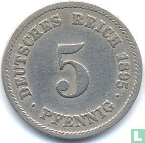 Duitse Rijk 5 pfennig 1895 (F) - Afbeelding 1