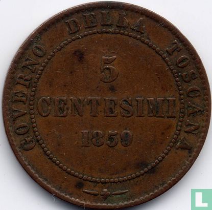 Verenigde Provincies van Centraal-Italië 5 centesimi 1859 - Afbeelding 1