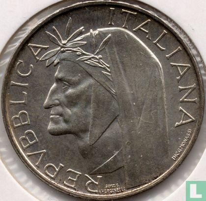 Italy 500 lire 1965 "700th anniversary Birth of Dante Alighieri" - Image 2