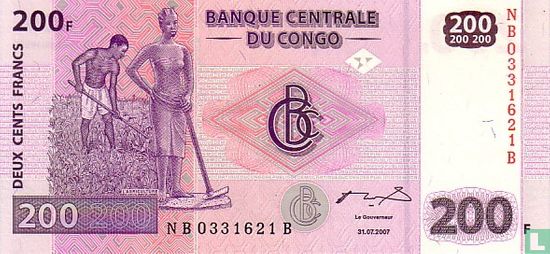 Congo 200 Francs - Afbeelding 1