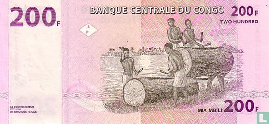 Congo 200 Francs - Bild 2