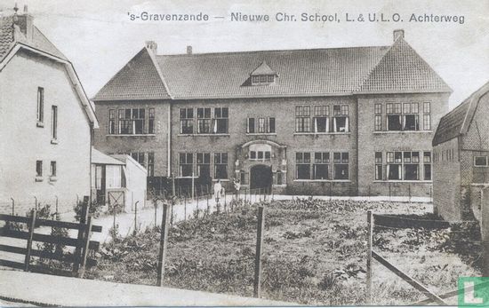 's-Gravenzande - Nieuwe Chr. School, L & U.L.O. Achterweg. - Afbeelding 1