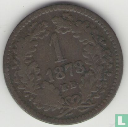 Hongarije 1 krajczar 1878 - Afbeelding 1