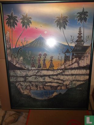 Thais schilderij op Satijn - Afbeelding 1
