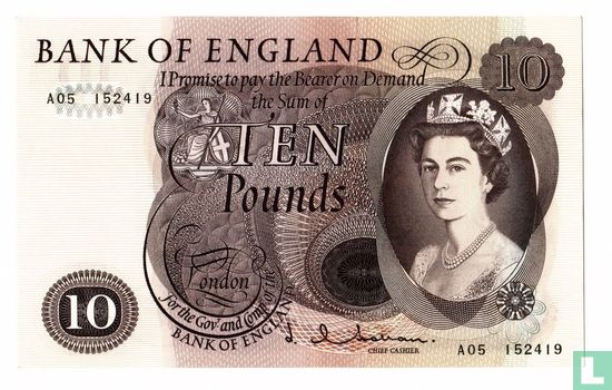 Groot Brittannië 10 pounds zonder datum - Afbeelding 1